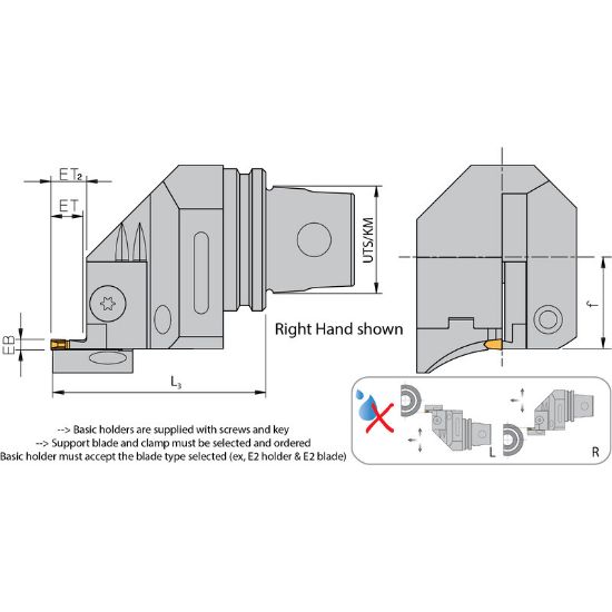 Picture of UT32I-3-5 L Arno Rouse 27762 Grooving,Groove Turning Stick Tool